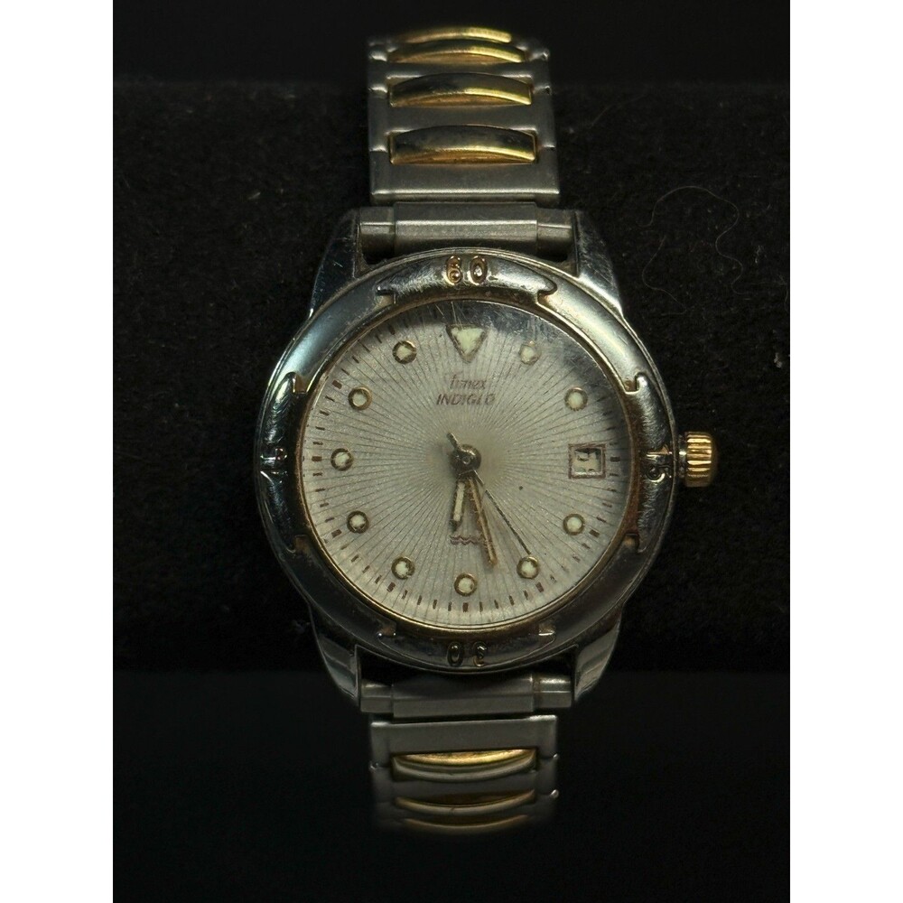 Timex Indiglo Quartz Watch Two Tone Date Water Resistant Philippines CR1216